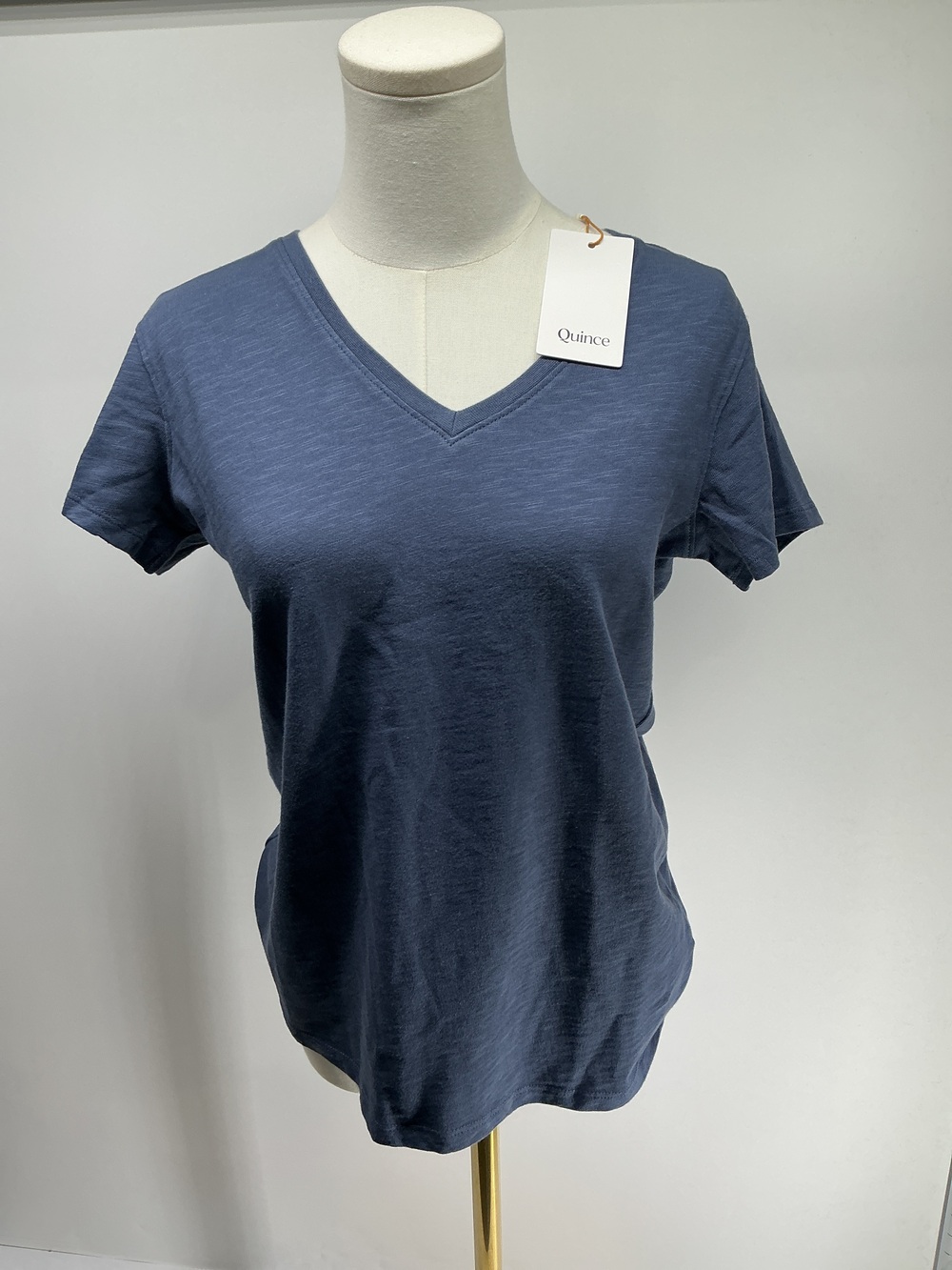100% Organic Cotton Slub V-Neck Tee